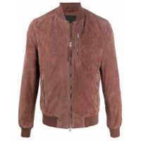 AllSaints Jaqueta bomber de couro - Vermelho