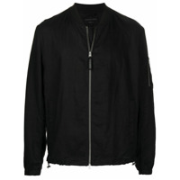 AllSaints Jaqueta bomber de linho - Preto