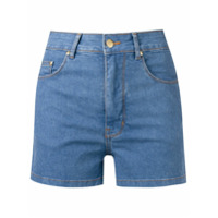 Amapô Short jeans cintura alta - Azul