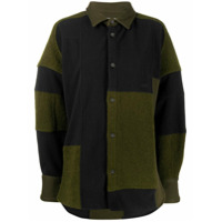 AMBUSH Camisa com patchwork - Verde