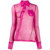 AMBUSH Camisa translúcida assimétrica - Rosa