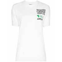 AMBUSH Camiseta Nigeria com logo - Branco