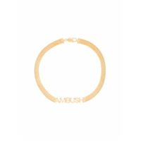 AMBUSH Choker com logo - Dourado