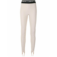 AMBUSH Legging com estampa de logo - Marrom