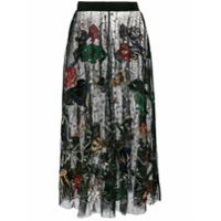 Amen Saia com tule e brodado - Preto