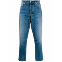 AMI Calça jeans cenoura com bolsos - Azul