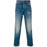 AMI Calça jeans cropped com bolsos - Azul