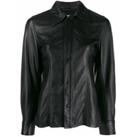 AMI Camisa de couro com toque macio - Preto