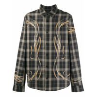 AMIRI falcon belt flannel shirt - Preto