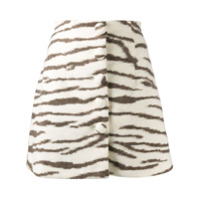 Andamane zebra-print mini skirt - Branco