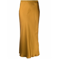 ANINE BING high-waisted silk skirt - Amarelo