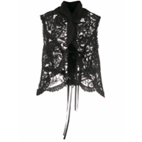 Ann Demeulemeester Bolero de renda - Preto