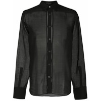 Ann Demeulemeester Camisa translúcida - Preto