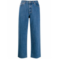 A.P.C. Calça jeans reta cropped - Azul