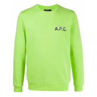 A.P.C. logo print sweatshirt - Verde