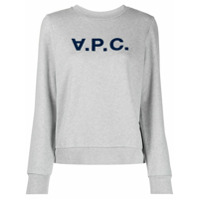 A.P.C. Moletom com estampa de logo - Cinza