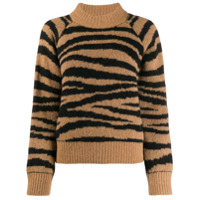 A.P.C. Suéter com animal print - Neutro