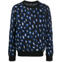 A.P.C. Suéter com estampa de leopardo - Azul