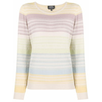 A.P.C. Suéter de tricô com listras - Azul