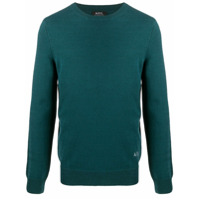 A.P.C. Suéter slim de tricô canelado - Verde