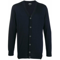 A.P.C. V-neck knitted cardigan - Azul