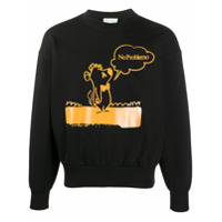 Aries Moletom com estampa gráfica - Preto