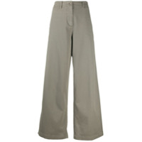 Aspesi Calça pantalona cintura alta - Cinza