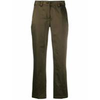 Aspesi Calça slim de cetim - Verde