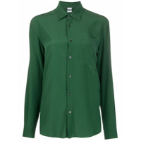 Aspesi Camisa de seda com botões - Verde