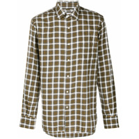 Aspesi Camisa xadrez de algodão - Amarelo