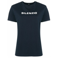 Aspesi Camiseta com estampa 'Silenzio' - Azul