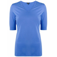 Aspesi Camiseta slim decote em V - Azul
