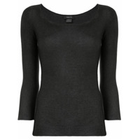 Avant Toi Regata com gola U - Preto