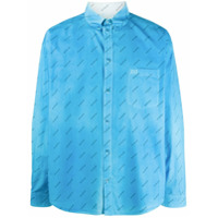 Balenciaga Camisa com abotoamento BB - Azul