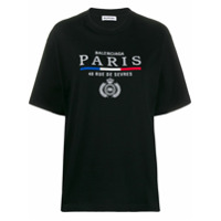 Balenciaga Camiseta com logo bordado - Preto