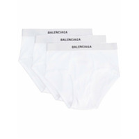 Balenciaga Cueca com logo - Branco