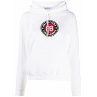 Balenciaga logo-print hoodie - Branco