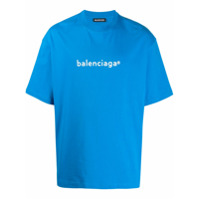 Balenciaga logo print T-shirt - Azul