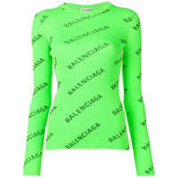 Balenciaga Suéter com logo - Verde