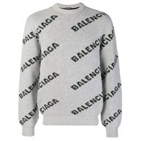 Balenciaga Suéter monogramado - Cinza