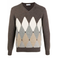 Ballantyne argyle knit jumper - Marrom