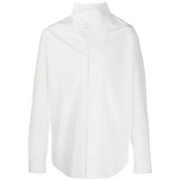 Balmain asymmetric collar shirt - Branco
