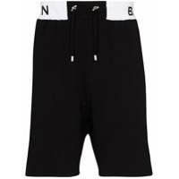 Balmain Bermuda esportiva com logo - Preto