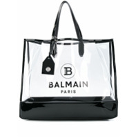 Balmain Bolsa tote grande com logo - Preto