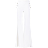 Balmain Calça flare cintura alta - Branco