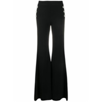 Balmain Calça flare de tricô - Preto