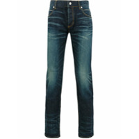 Balmain Calça jeans slim - Azul