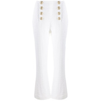 Balmain Calça pantacourt de tweed - Branco