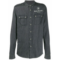 Balmain Camisa com logo - Preto