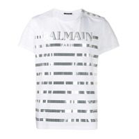 Balmain Camiseta com aplicação espelhada - Branco
